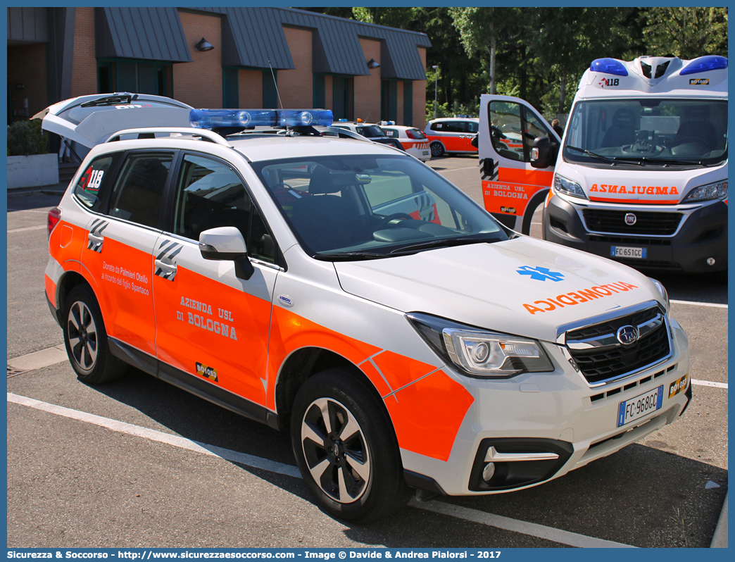 BO 1053
118 Bologna Soccorso
Subaru Forester VI serie restyling
Allestitore Vision S.r.l.
Parole chiave: 118;Bologna;Soccorso;Automedica;Automedicalizzata;Auto Medica;Auto Medicalizzata;Subaru;Forester;Vision