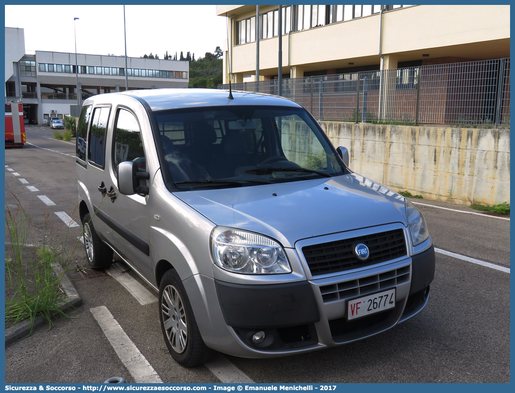 VF 26774
Corpo Nazionale Vigili del Fuoco
Fiat Doblò I serie restyling
Parole chiave: VVF;V.V.F.;Corpo;Nazionale;Vigili;del;Fuoco;Fiat;Doblò;Doblo