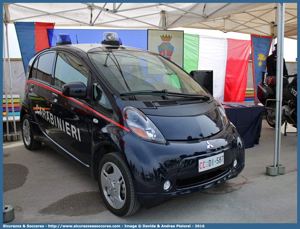 CC DI587
Arma dei Carabinieri
Mitsubishi i-Miev
Allestitore Elevox S.r.l.
Parole chiave: CC;C.C.;Arma;dei;Carabinieri;Mitsubishi;i-Miev;Elevox