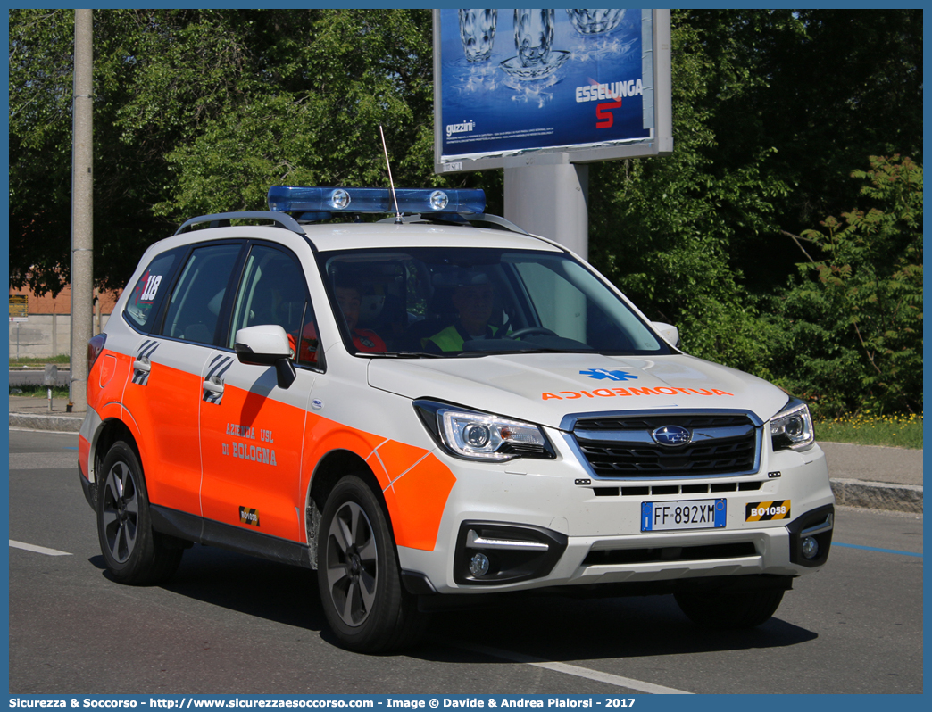 BO 1058
118 Bologna Soccorso
Subaru Forester VI serie restyling
Allestitore Vision S.r.l.
Parole chiave: 118;Bologna;Soccorso;Automedica;Automedicalizzata;Auto Medica;Auto Medicalizzata;Subaru;Forester;Vision