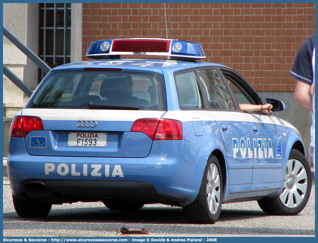 Polizia F1593
Polizia di Stato
Polizia Stradale
Società Autostrade
Torino Milano e Torino Piacenza S.p.A.
Audi A4 Avant III serie
Parole chiave: Polizia di Stato;Polizia Stradale;Società Autostrade Torino Milano e Torino Piacenza S.p.A.;S.A.T.A.P.;SATAP;Audi;A4;Avant