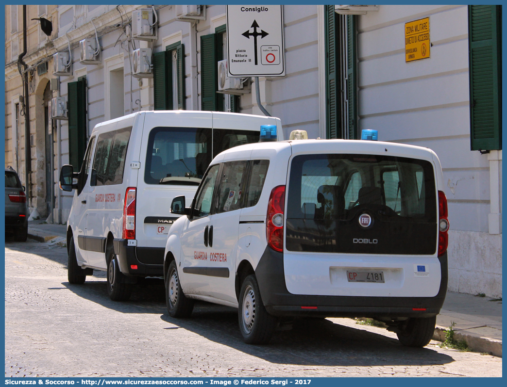 CP 4181
Corpo delle Capitanerie di Porto
Guardia Costiera 
Fiat Doblò II serie
Parole chiave: CP;C.P.;GC;G.C.;Guardia;Costiera;Capitaneria;Capitanerie;Porto;Guardia;Costiera;Fiat;Doblò;Doblo