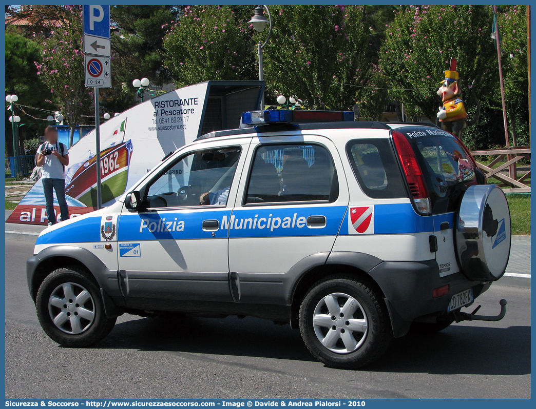 -
Polizia Municipale
Comune di San Massimo
Daihatsu Terios II serie
Parole chiave: Polizia;Locale;Municipale;San Massimo;Daihatsu;Terios