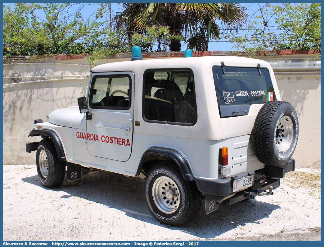 CP 2423
Corpo delle Capitanerie di Porto
Guardia Costiera
Nucleo Aereo
Ssangyong Korando I serie
Parole chiave: CP;C.P.;GC,G.C.;Guardia Costiera;Capitaneria di Porto;Capitanerie di Porto;Ssangyong;Korando