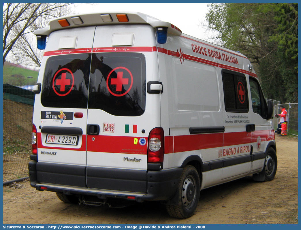 CRI A229D
Croce Rossa Italiana
Bagno a Ripoli (FI)
Renault Master III serie
Allestitore Orion S.r.l.
Parole chiave: Croce;Rossa;Italiana;CRI;C.R.I.;Ambulanza;Renault;Master;Bagno a Ripoli;Orion