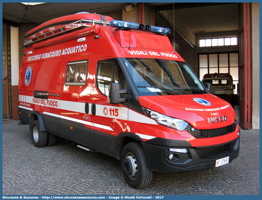 VF 27697
Corpo Nazionale Vigili del Fuoco
Nucleo Soccorso Subacqueo e Acquatico
Iveco Daily 70-170 VI serie
Allestitore DiviTec S.r.l.
Parole chiave: Corpo;Nazionale;Vigili del Fuoco;Vigili;Fuoco;Iveco;Daily;70-170;70 - 170;NSSA;N.S.S.A.;Soccorso;Subacqueo;Acquatico;Sommozzatori;Subacquei