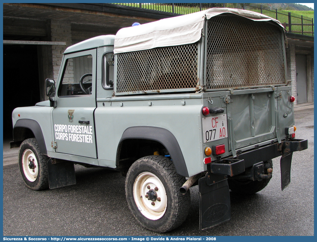 CF 077 AO
Corpo Forestale
Regione Valle d'Aosta
Lando Rover Defender 90
Parole chiave: Corpo;Forestale;Aosta;CF;C.F.;AO;A.O.;Land Rover;Defender;Defender 90;CF 077 AO;CF077AO