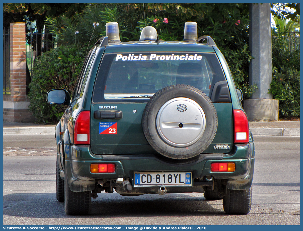 -
Polizia Provinciale
Provincia di Ravenna
Suzuki Grand Vitara II serie
Parole chiave: Polizia;Locale;Provinciale;Ravenna;Suzuki;Grand Vitara