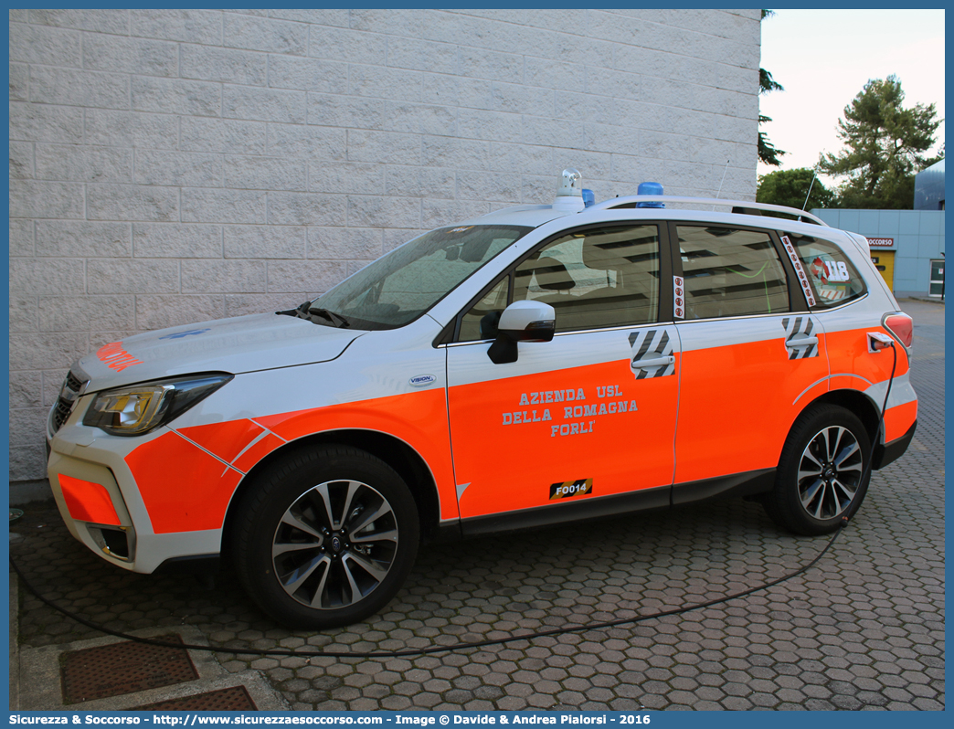 FO 14
118 Romagna Soccorso
Ambito Territoriale di Forlì
Subaru Forester XT VI serie restyling
Allestitore Vision S.r.l.
Parole chiave: 118;Romagna;Soccorso;Forlì;Forli;Automedica;Auto Medica;Automedicalizzata;Auto Medicalizzata;Subaru;Forester;Vision