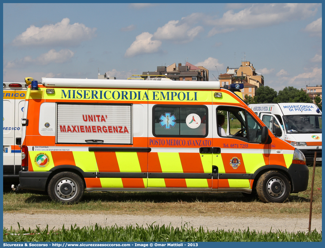 86
Misericordia di Empoli
Renault Master III serie
Allestitore MAF S.n.c.
Parole chiave: Misericordie;Misericordia;Empoli;PMA;P.M.A.;Posto Medico Avanzato;Maxiemergenza;Maxiemergenze;Maxi Emergenza;Maxi Emergenze;Renault;Master;MAF;M.A.F.;Mariani Alfredo e Figlio