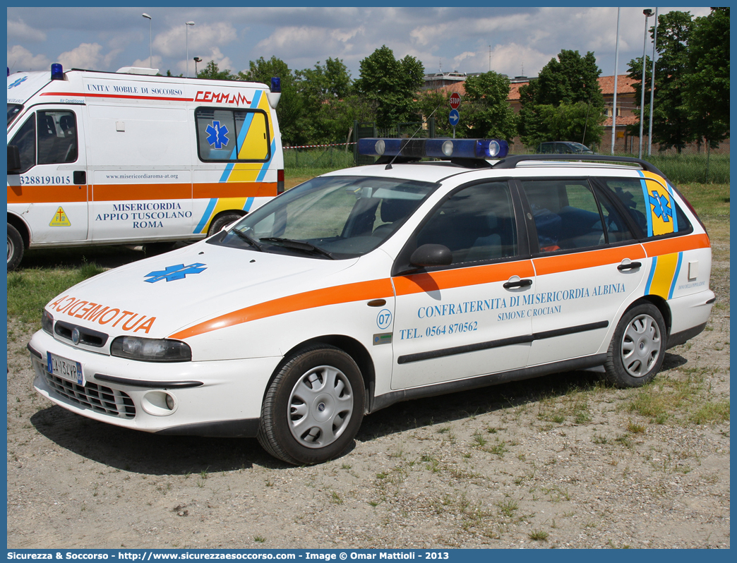 07
Misericordia di Albinia
Fiat Marea Weekend
Allestitore CEVI S.n.c.
Parole chiave: Misericordia;Misericordie;Albinia;Fiat;Marea;Weekend;Week End;WE;W.E.;Station Wagon;SW;S.W.;Automedica;Automedicalizzata;Auto Medica;Auto Medicalizzata;CEVI;C.E.V.I.;Carrozzeria Europea