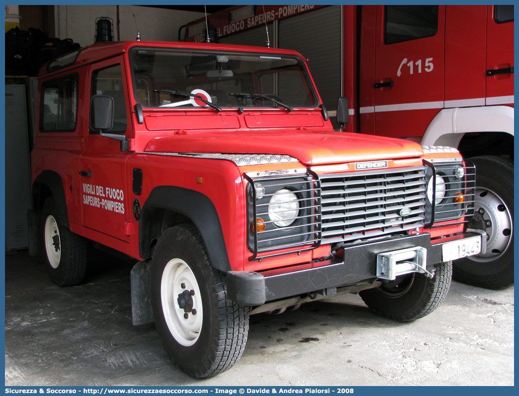 VF 19443
Vigili del Fuoco
Regione Autonoma Valle d'Aosta
Land Rover Defender 90
Parole chiave: F;V.F.;Vigili;Fuoco;Regione;Autonoma;Valle;Aosta;Land Rover;Defender;90;19443