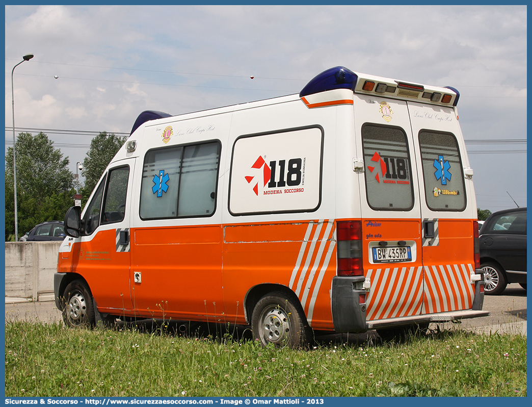 -
118 Modena Soccorso
Fiat Ducato II serie
Parole chiave: 118;Modena;Soccorso;Ambulanza;Autoambulanza;Fiat;Ducato