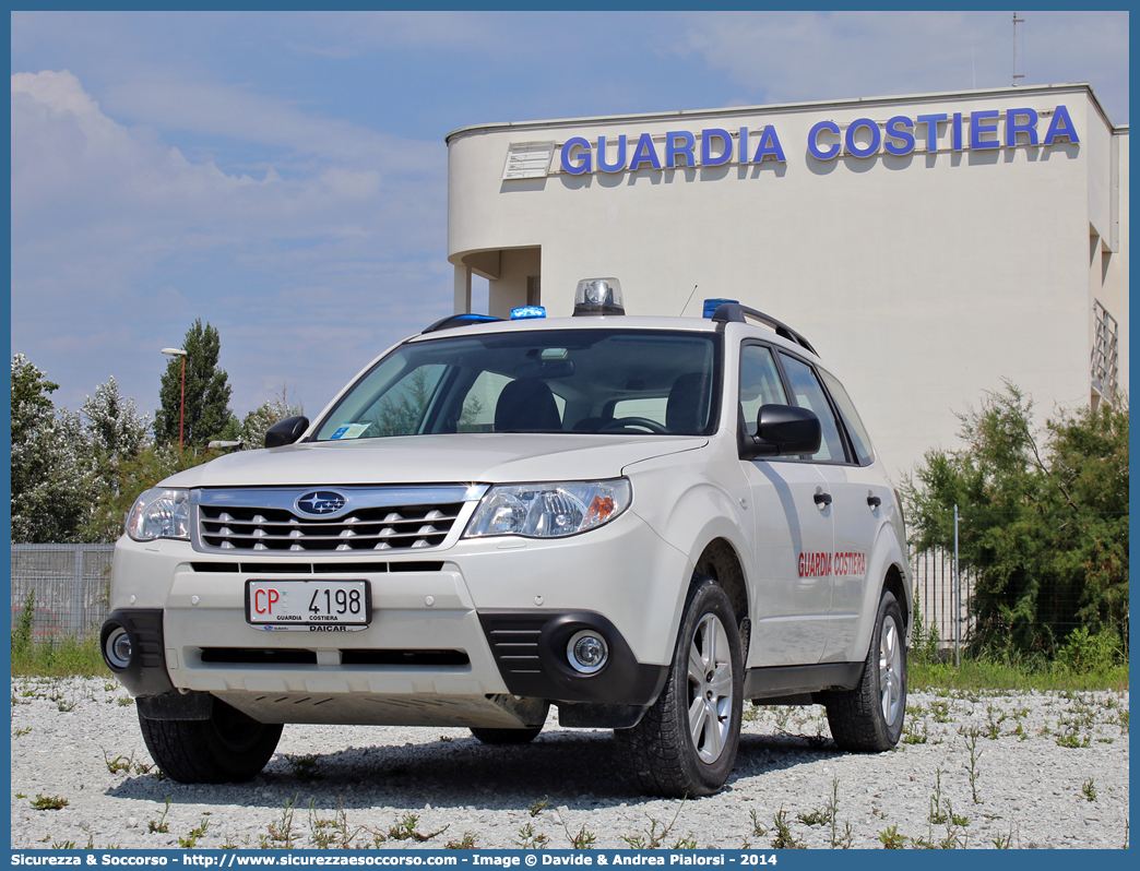 CP 4198
Corpo delle Capitanerie di Porto
Guardia Costiera
Subaru Forester V serie
Parole chiave: CP;C.P.;GC,G.C.;Guardia Costiera;Capitaneria di Porto;Capitanerie di Porto;Subaru;Forester;CP;4198