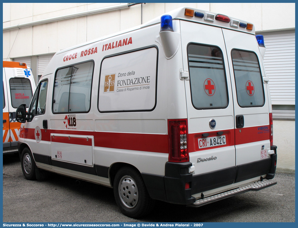 CRI A842C
Croce Rossa Italiana
Imola
Fiat Ducato II serie restyling
Allestitore Vision S.r.l.
Parole chiave: Croce;Rossa;Italiana;CRI;C.R.I.;Ambulanza;Fiat;Ducato;Vision;Imola