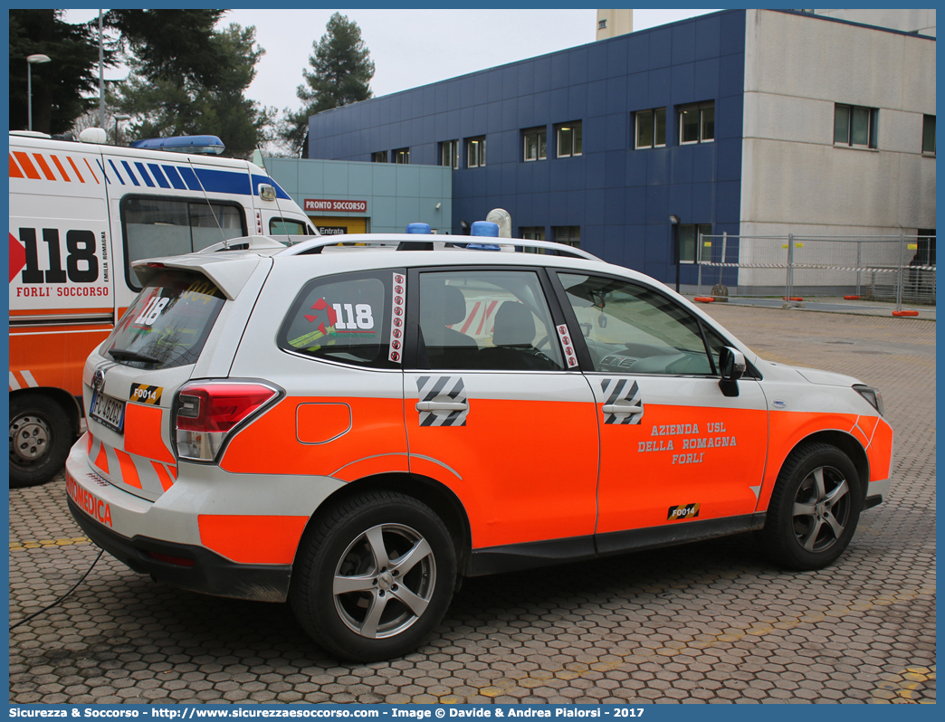 FO 14
118 Romagna Soccorso
Ambito Territoriale di Forlì
Subaru Forester XT VI serie restyling
Allestitore Vision S.r.l.
Parole chiave: 118;Romagna;Soccorso;Forlì;Forli;Automedica;Auto Medica;Automedicalizzata;Auto Medicalizzata;Subaru;Forester;Vision