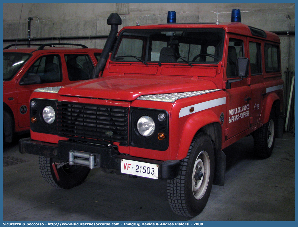 VF 21503
Vigili del Fuoco
Regione Autonoma Valle d'Aosta
Land Rover Defender 110
Parole chiave: VF;V.F.;Vigili;Fuoco;Regione;Autonoma;Valle;Aosta;Land Rover;Defender;110;21503