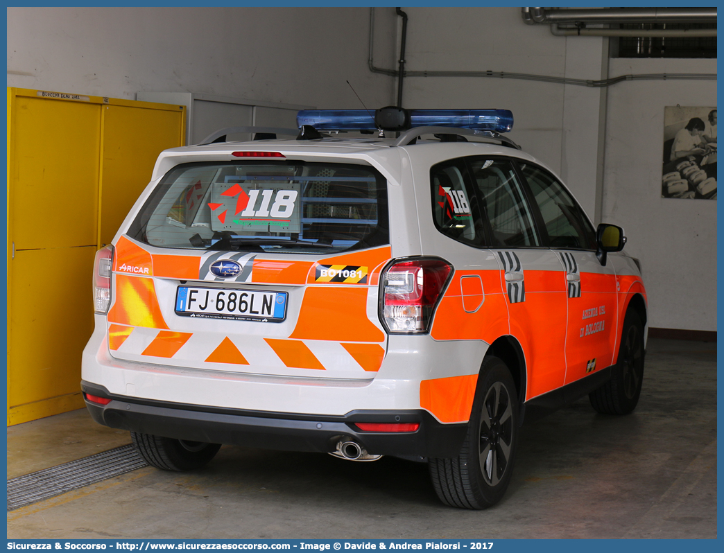 BO 1081
118 Bologna Soccorso
Subaru Forester VI serie restyling
Allestitore Aricar S.p.A.
Parole chiave: 118;Bologna;Soccorso;Automedica;Automedicalizzata;Auto Medica;Auto Medicalizzata;Subaru;Forester;Aricar