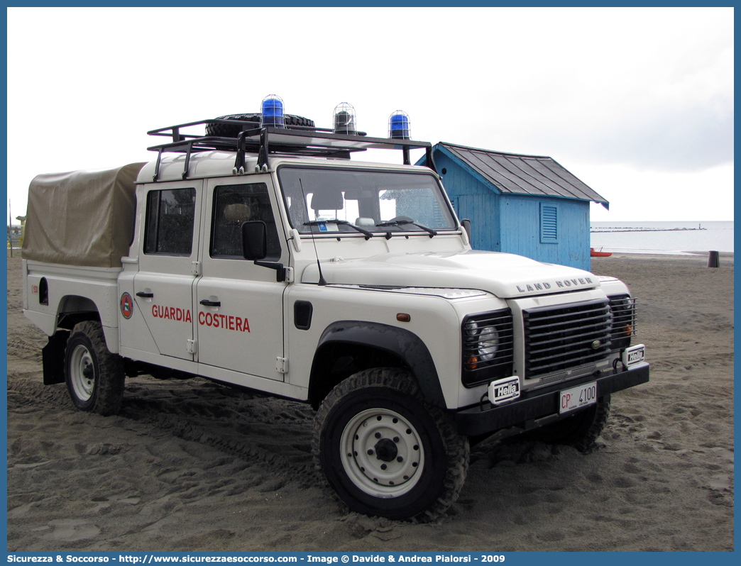 CP 4100
Corpo delle Capitanerie di Porto
Guardia Costiera
Land Rover Defender 130
Parole chiave: Guardia Costiera;Capitaneria di Porto;Capitanerie di Porto;Land Rover;Defender 130