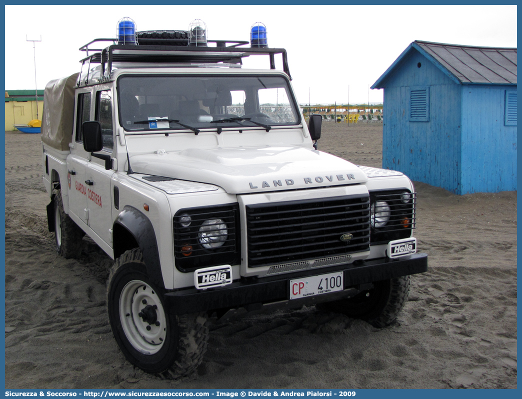 CP 4100
Corpo delle Capitanerie di Porto
Guardia Costiera
Land Rover Defender 130
Parole chiave: Guardia Costiera;Capitaneria di Porto;Capitanerie di Porto;Land Rover;Defender 130