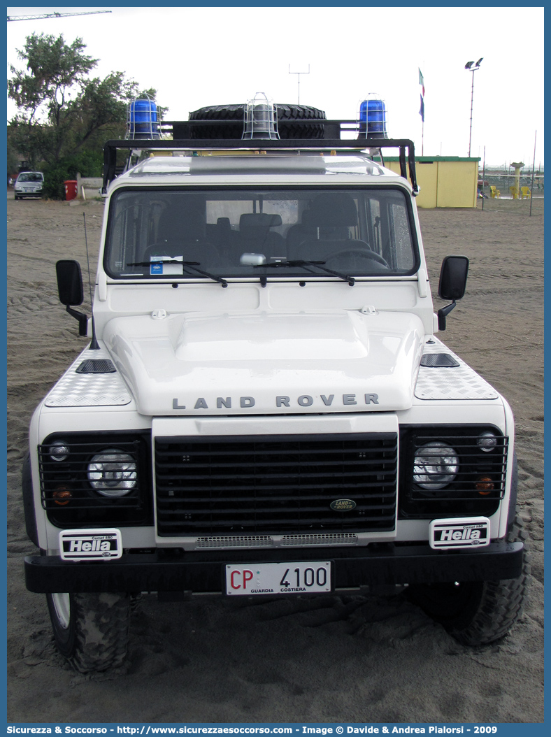 CP 4100
Corpo delle Capitanerie di Porto
Guardia Costiera
Land Rover Defender 130
Parole chiave: Guardia Costiera;Capitaneria di Porto;Capitanerie di Porto;Land Rover;Defender 130