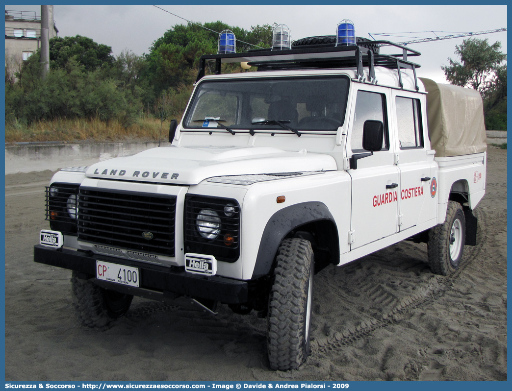 CP 4100
Corpo delle Capitanerie di Porto
Guardia Costiera
Land Rover Defender 130
Parole chiave: Guardia Costiera;Capitaneria di Porto;Capitanerie di Porto;Land Rover;Defender 130