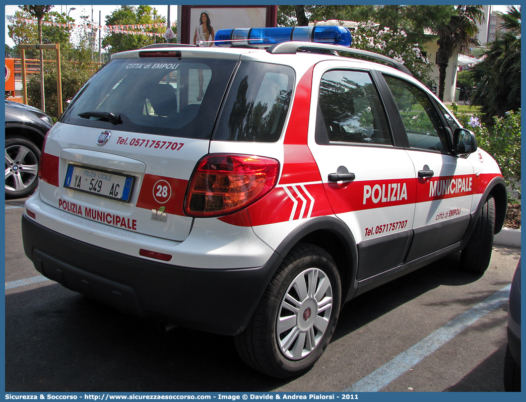 Polizia Locale YA549AG
Polizia Municipale
Comune di Empoli
Fiat Sedici II serie
Parole chiave: Polizia;Locale;Municipale;Empoli;Fiat;Sedici;YA549AG;YA 549 AG