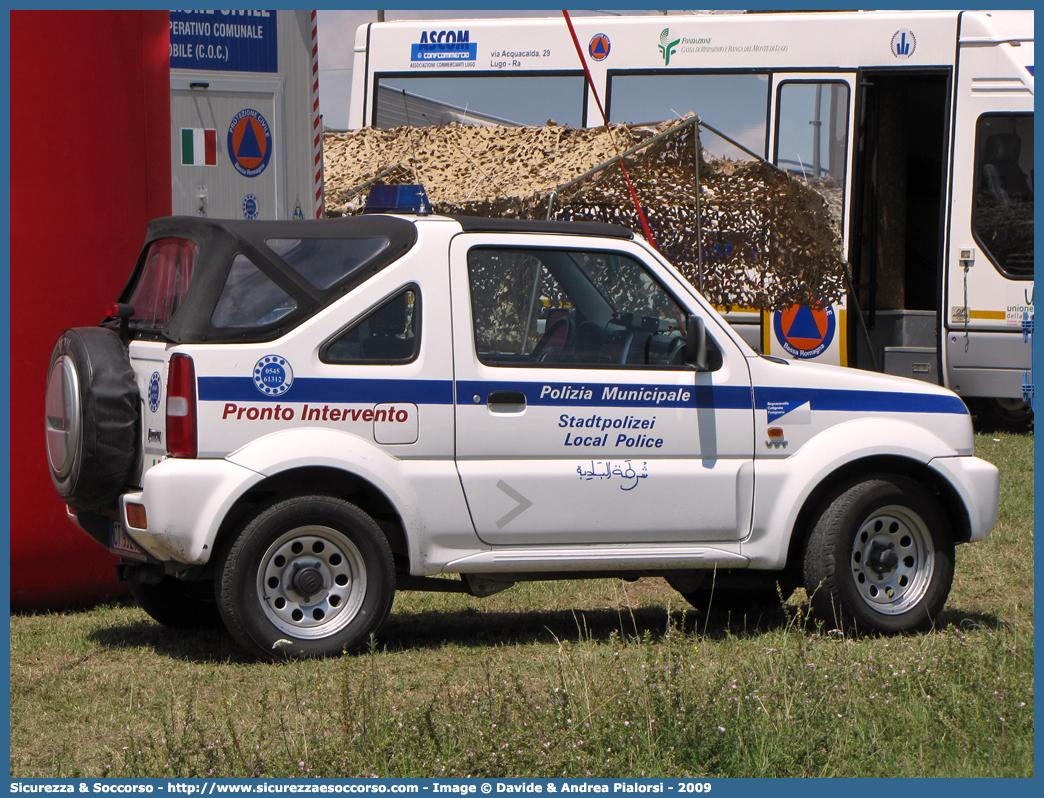 -
Polizia Municipale
Corpo Unico Bagnacavallo,
Cotignola e Fusignano
Suzuki Jimny
Parole chiave: Polizia;Locale;Municipale;Bagnacavallo;Cotignola;Fusignano;Suzuki;Jimny