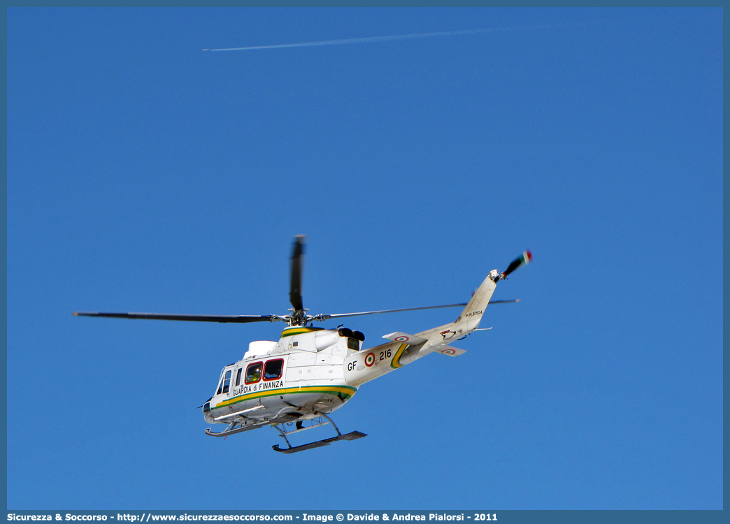 MM81504 / GF 216
Guardia di Finanza
R.O.A.N. Componente Aerea
Agusta Bell AB412 HP
Parole chiave: GdiF;G.D.F.;GDF;Guardia di Finanza;R.O.A.N.;ROAN;Componente Aerea;Agusta Bell;AB412 HP;216