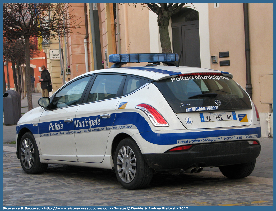 Polizia Locale YA652AM
Polizia Municipale
Comune di San Mauro Pascoli
Lancia Nuova Delta
Allestitore Focaccia Group S.r.l.
Parole chiave: Polizia;Locale;Municipale;San Mauro Pascoli;Lancia;Nuova Delta;Focaccia;YA652AM;YA 652 AM