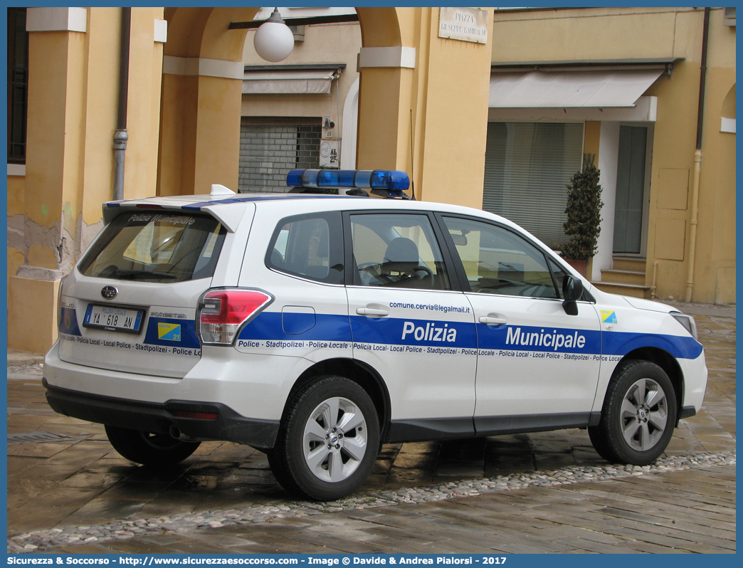 Polizia Locale YA618AN
Polizia Municipale
Comune di Cervia
Subaru Forester VI serie restyling
Allestitore Bertazzoni S.r.l.
Parole chiave: Polizia;Locale;Municipale;Cervia;Subaru;Forester;Bertazzoni