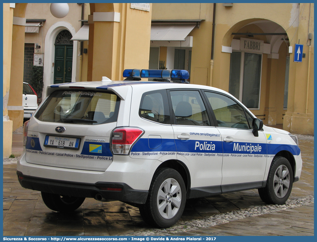 Polizia Locale YA618AN
Polizia Municipale
Comune di Cervia
Subaru Forester VI serie restyling
Allestitore Bertazzoni S.r.l.
Parole chiave: Polizia;Locale;Municipale;Cervia;Subaru;Forester;Bertazzoni