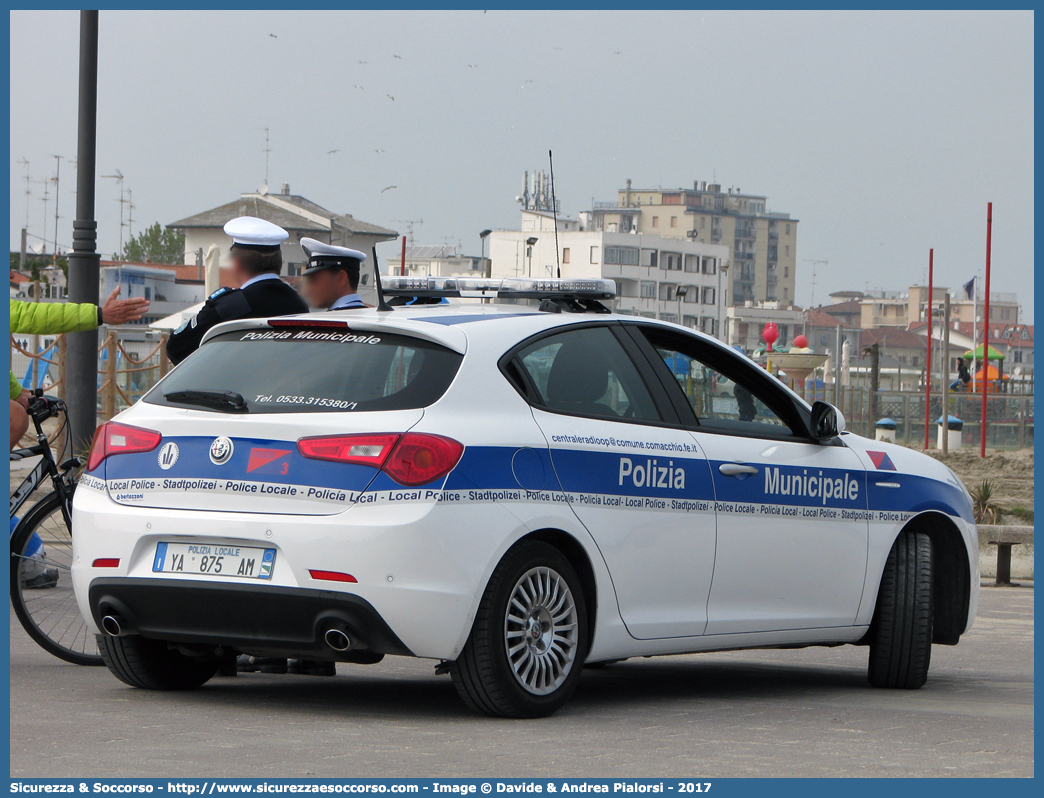 Polizia Locale YA875AM
Polizia Municipale
Comune di Comacchio
Alfa Romeo Nuova Giulietta
I serie II restyling
Allestitore Bertazzoni S.r.l.
Parole chiave: Polizia;Locale;Municipale;Comacchio;Alfa Romeo;Nuova Giulietta;Bertazzoni;YA875AM;YA 875 AM