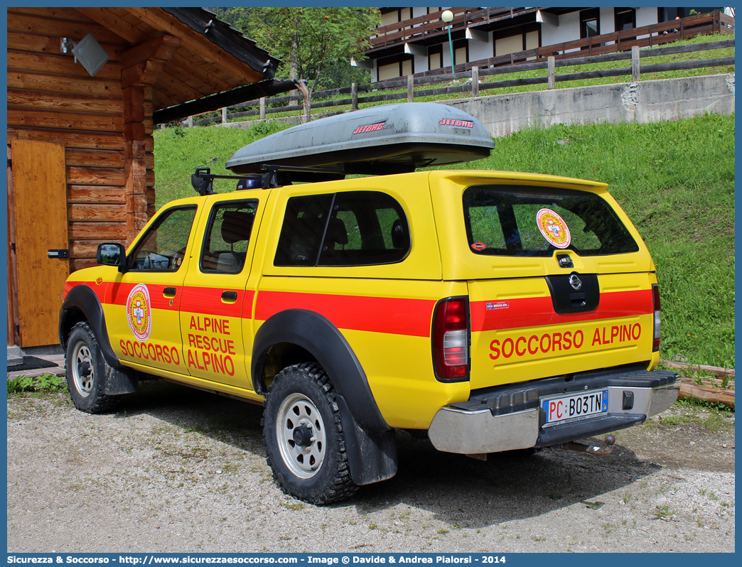 PC B03TN
Corpo Nazionale
Soccorso Alpino e Speleologico
Delegazione Alpina IV Trentino
Nissan Navara I serie restyling
Parole chiave: CNSAS;C.N.S.A.S.;Corpo;Nazionale;Soccorso;Alpino;Speleologico;Trentino;SAT;S.A.T.;Nissan;Navara;PC B03TN;PCB03TN