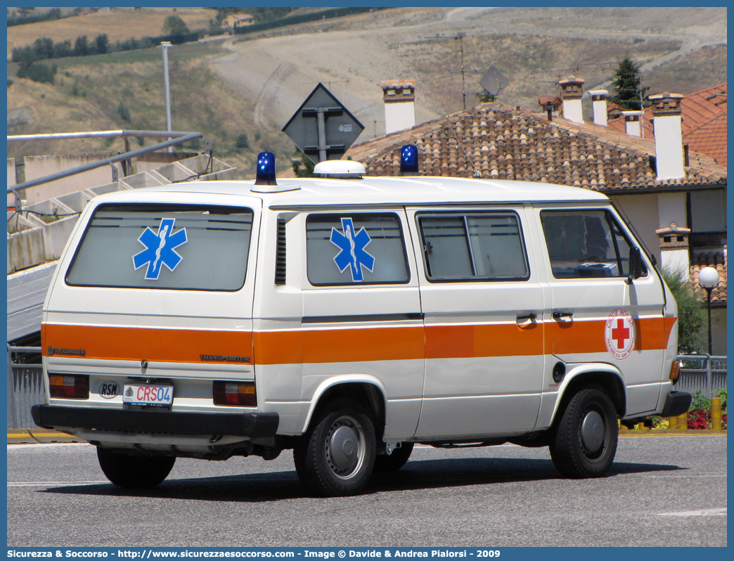 CRS 04
Croce Rossa
Repubblica di San Marino
Volkswagen Transporter T3
Parole chiave: Croce;Rossa;Repubblica;San Marino;CRS;RSM;C.R.S.;R.S.M.;Ambulanza;Volkswagen;Transporter;T3;CRS04