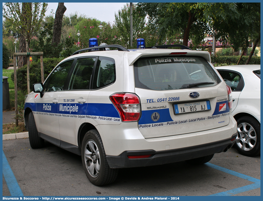 Polizia Locale YA815AJ
Polizia Municipale
Comune di Rimini
Subaru Forester VI serie
Allestitore Bertazzoni S.r.l.
Parole chiave: Polizia;Locale;Municipale;Rimini;Subaru;Forester;Bertazzoni;YA815AJ;YA 815 AJ