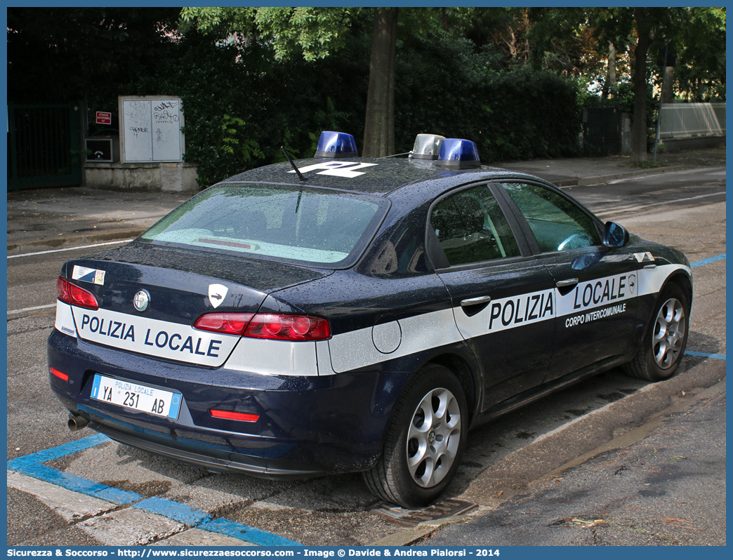 Polizia Locale YA231AB
Polizia Locale
Corpo Intercomunale
Occhiobello e altri
Alfa Romeo 159
Allestitore Bertazzoni S.r.l.
Parole chiave: Polizia;Locale;Municipale;Occhiobello;Fiesso Umbertiano;Pincara;Stienta;Alfa Romeo;159;Bertazzoni;YA231AB;YA 231 AB