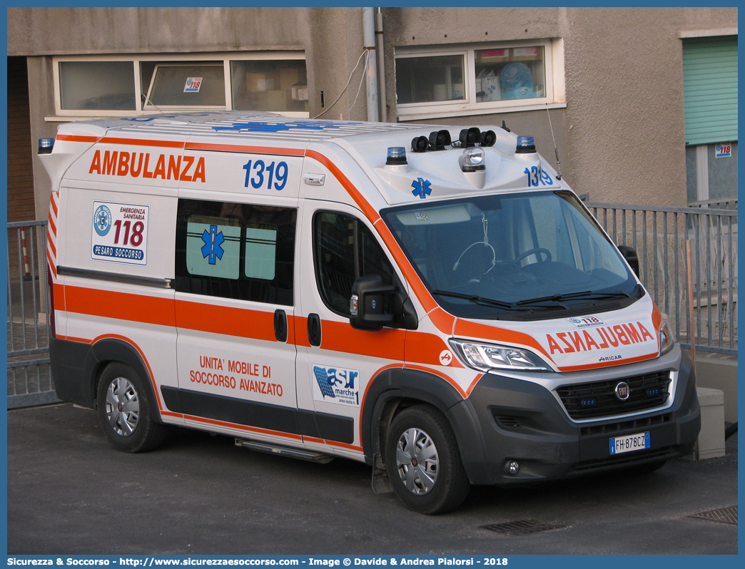 1319
118 Pesaro Soccorso
ASUR Area Vasta 1
Pesaro - Urbino - Fano
Fiat Ducato III serie restyling
Allestitore Aricar S.p.A.
Parole chiave: 118;Pesaro;Soccorso;ASUR;A.S.U.R.;Azienda;Sanitaria;Unica;Regionale;Area;Vasta;1;Pesaro;Urbino;Fano;Ambulanza;Fiat;Ducato;X290;X 290;Aricar