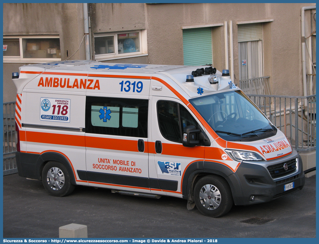 1319
118 Pesaro Soccorso
ASUR Area Vasta 1
Pesaro - Urbino - Fano
Fiat Ducato III serie restyling
Allestitore Aricar S.p.A.
Parole chiave: 118;Pesaro;Soccorso;ASUR;A.S.U.R.;Azienda;Sanitaria;Unica;Regionale;Area;Vasta;1;Pesaro;Urbino;Fano;Ambulanza;Fiat;Ducato;X290;X 290;Aricar