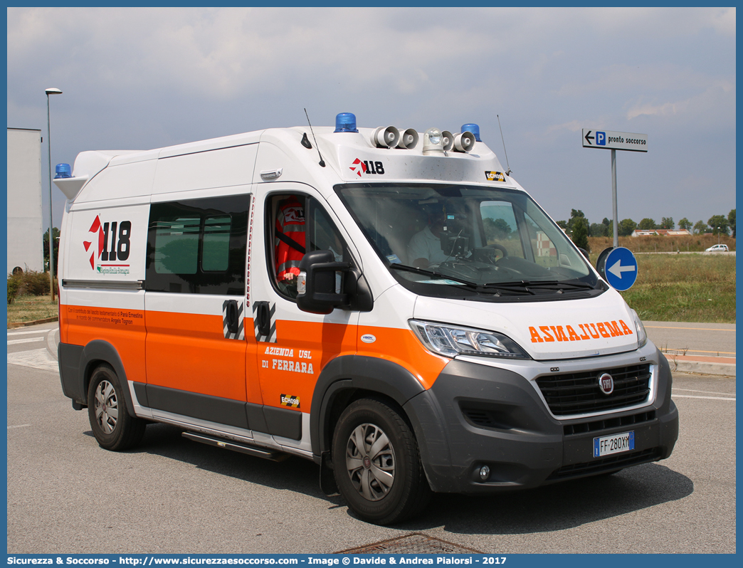 FE 3198
118 Ferrara Soccorso
Fiat Ducato III serie restyling
Allestitore Vision S.r.l.
Parole chiave: 118;Ferrara;Soccorso;Ambulanza;Autoambulanza;Fiat;Ducato;X290;Vision