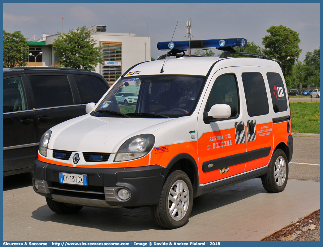 BO 0628
118 Bologna Soccorso
Renault Kangoo 4x4 II serie
Allestitore Vision S.r.l.
(variante)
Parole chiave: 118;Bologna;Soccorso;Automedica;Automedicalizzata;Auto Medica;Auto Medicalizzata;Renault;Kangoo;4x4;4 x 4;Vision