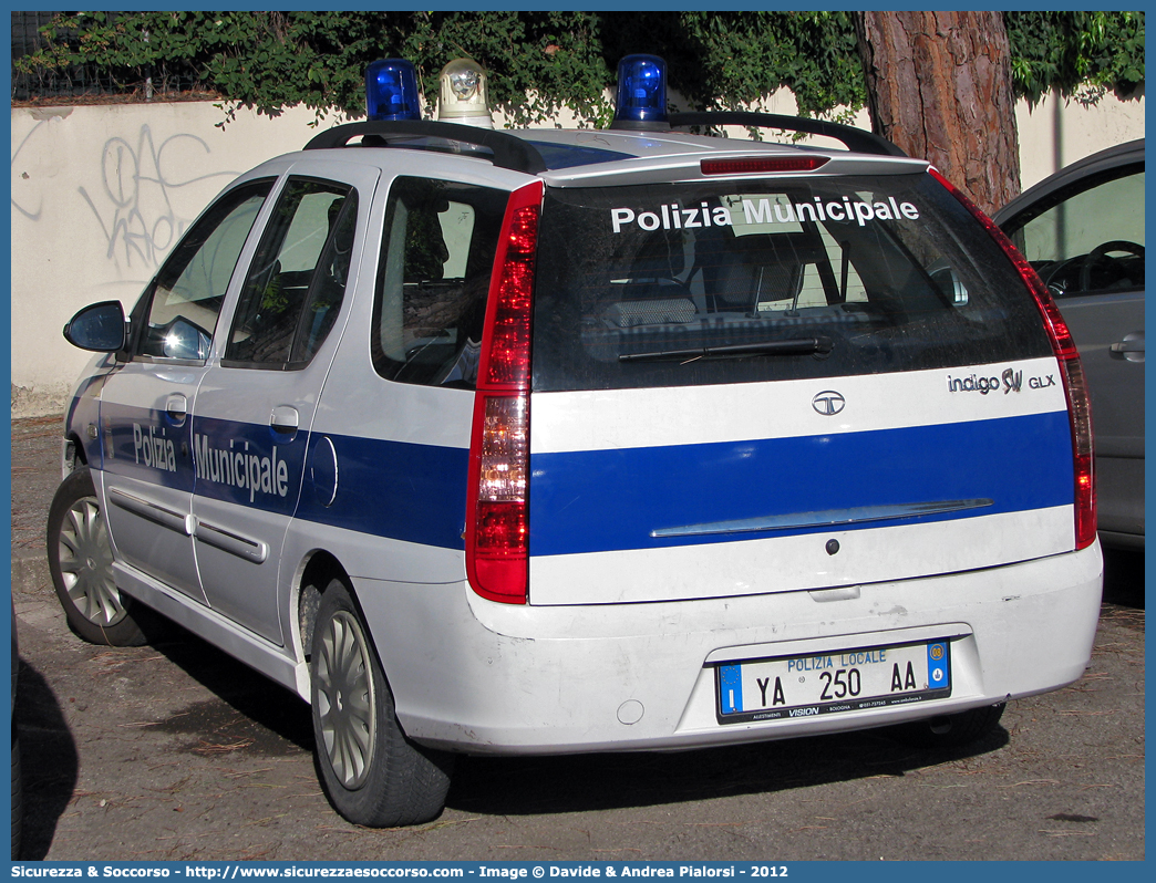 Polizia Locale YA250AA
Polizia Municipale
Comune di Minerbio
Tata Indigo Station Wagon
Allestitore Vision S.r.l.
Parole chiave: Polizia;Locale;Municipale;Minerbio;Tata;Indigo;Station Wagon;SW;S.W.;Vision;YA250AA;YA 250 AA