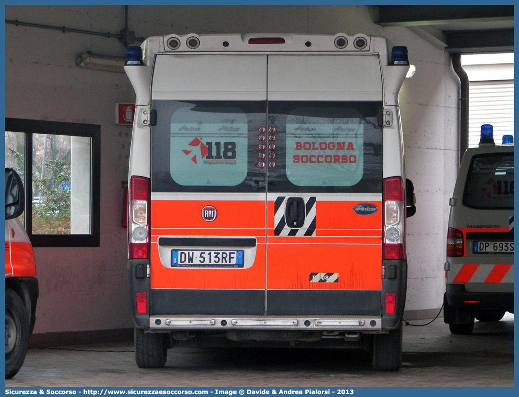 BO 0849
118 Bologna Soccorso
Fiat Ducato III serie
Allestitore Aricar S.p.A.
Parole chiave: 118;Bologna;Soccorso;Ambulanza;Autoambulanza;Fiat;Ducato;X250;X 250;Aricar