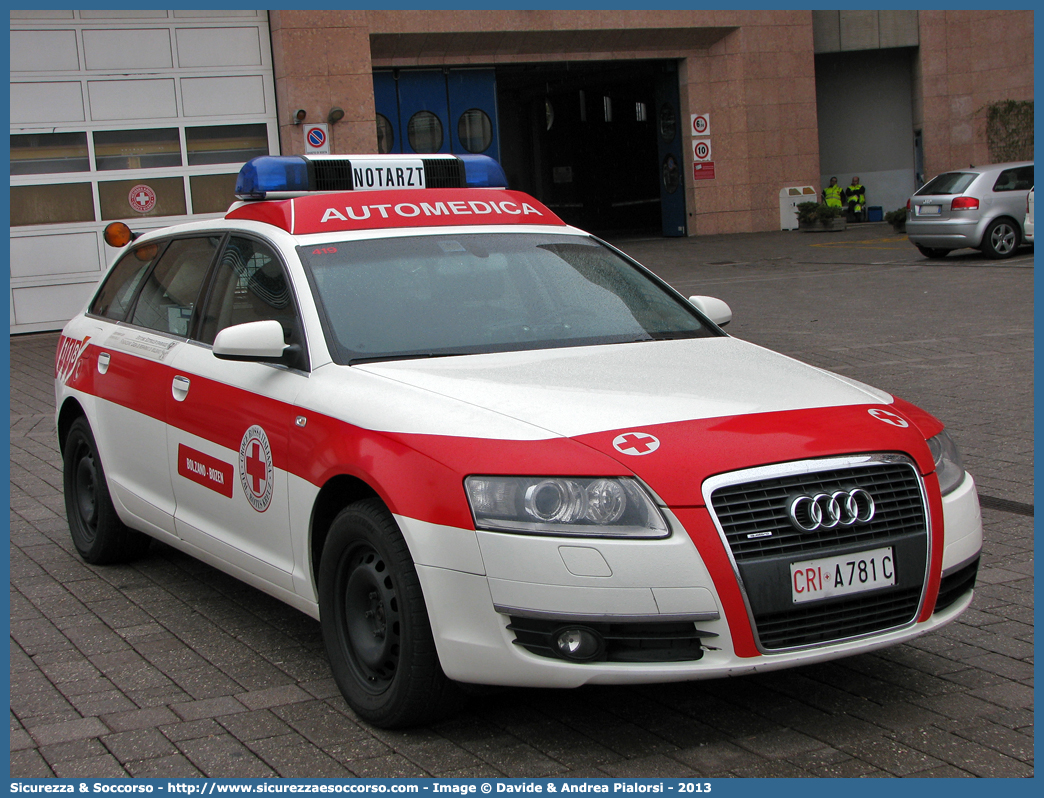 CRI A781C
Croce Rossa Italiana
Bolzano
Audi A6 Avant III serie
Parole chiave: CRI;C.R.I.;Croce Rossa Italiana;Automedica;Auto medica;Automedicalizzata;Auto medicalizzata;Audi;A6;Avant;Bolzano;A781C