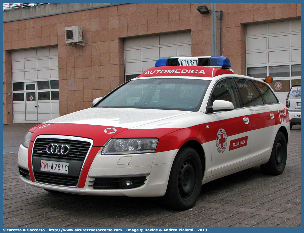 CRI A781C
Croce Rossa Italiana
Bolzano
Audi A6 Avant III serie
Parole chiave: CRI;C.R.I.;Croce Rossa Italiana;Automedica;Auto medica;Automedicalizzata;Auto medicalizzata;Audi;A6;Avant;Bolzano;A781C