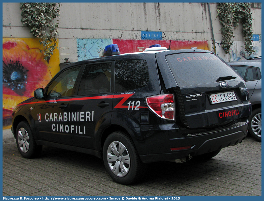 CC CX569
Arma dei Carabinieri
Centro e Nuclei Cinofili
Subaru Forester V serie
Allestitore Elevox S.r.l.
Parole chiave: CC;C.C.;Arma;Carabinieri;Centro;Nuclei;Nucleo;Cinofili;Subaru;Forester;CX569