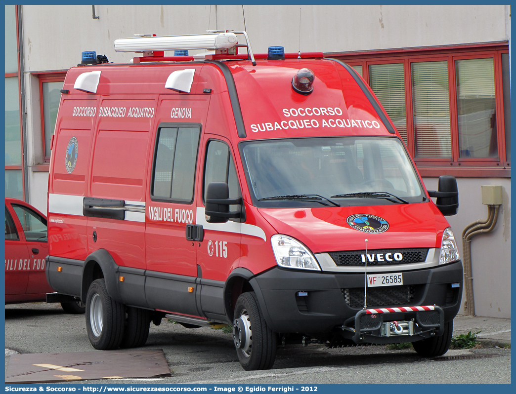 VF 26585
Corpo Nazionale Vigili del Fuoco
Nucleo Soccorso Subacqueo e Acquatico
Iveco Daily 70C17 IV serie restyling
Allestitore Elevox S.r.l.
Parole chiave: VVF;V.V.F.;Corpo;Nazionale;Vigili;del;Fuoco;Iveco;Daily;70C17;70 C 17;NSSA;N.S.S.A.;Soccorso;Subacqueo;Acquatico;Sommozzatori;Subacquei;Elevox