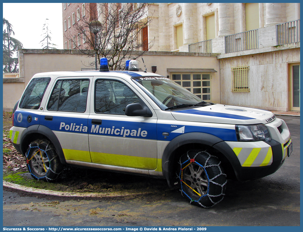 -
Polizia Municipale
Comune di Faenza
Land Rover Freelander
I serie restyling
Parole chiave: Polizia;Locale;Municipale;Faenza;Land Rover;Freelander