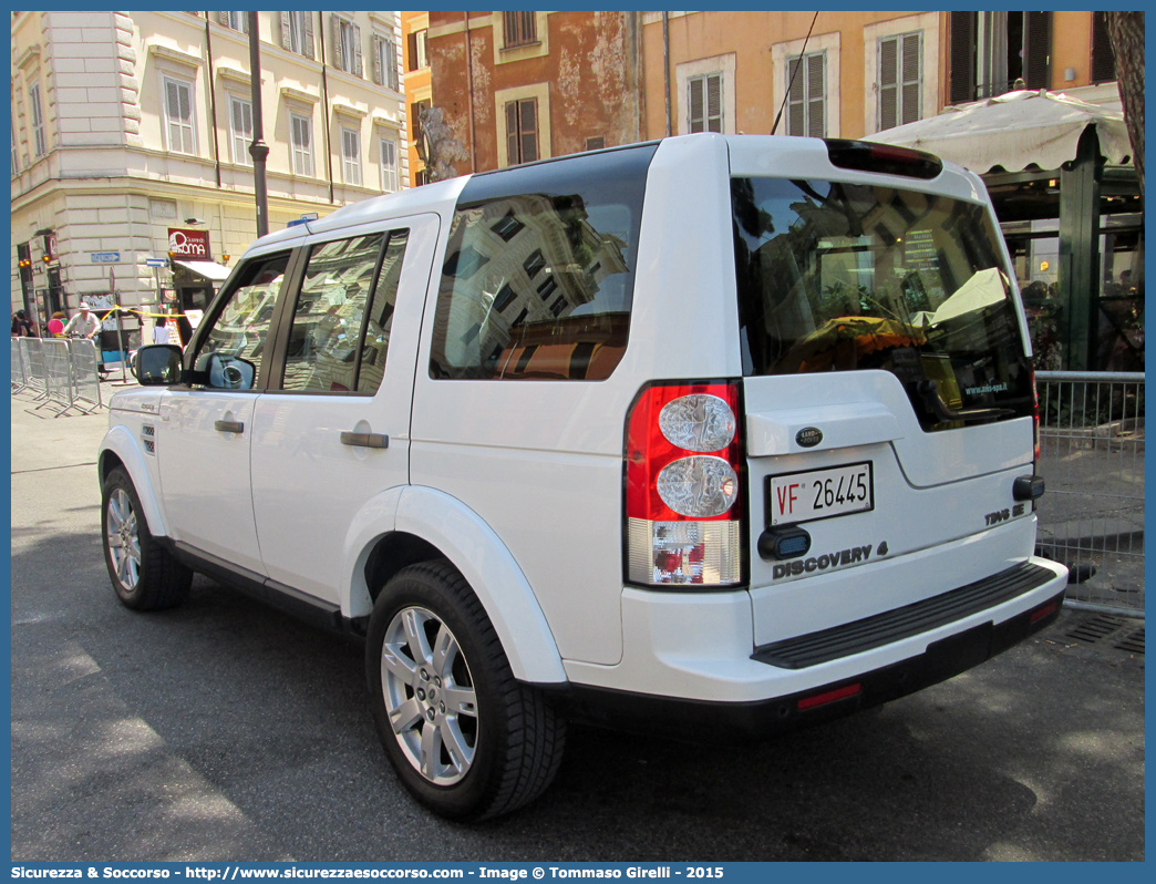 VF 26445
Corpo Nazionale Vigili del Fuoco
Land Rover Discovery 4
Parole chiave: Corpo;Nazionale;Vigili del Fuoco;Vigili;Fuoco;Land Rover;Discovery