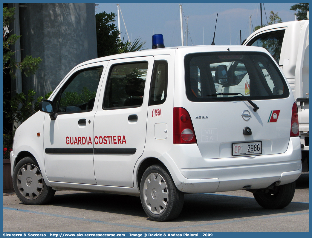 CP 2986
Corpo delle Capitanerie di Porto
Guardia Costiera 
Opel Agila I serie
Parole chiave: Guardia Costiera;Capitaneria di Porto;Opel;Agila